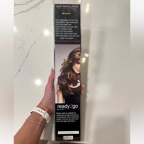 Crisace Ready 2 Go tape in hair extensions, 20", 40 pcs, NWT - Picture 2 of 7